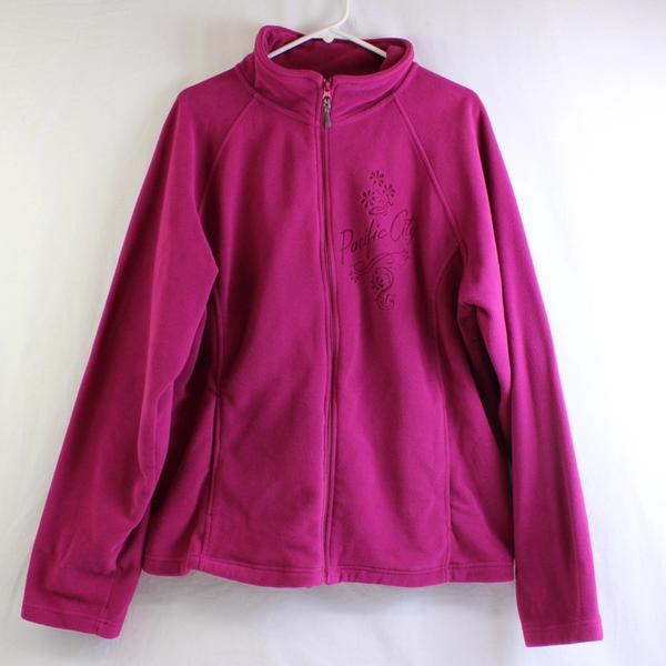 Landway Pacific City Magenta Pink Fleece Jacket Women's Size XL
