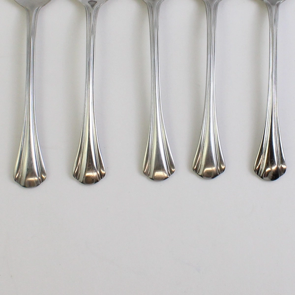 Lot of 5 Pfaltzgraff Margate (Stainless) Flatware Oval Soup Spoon 6.75" Long