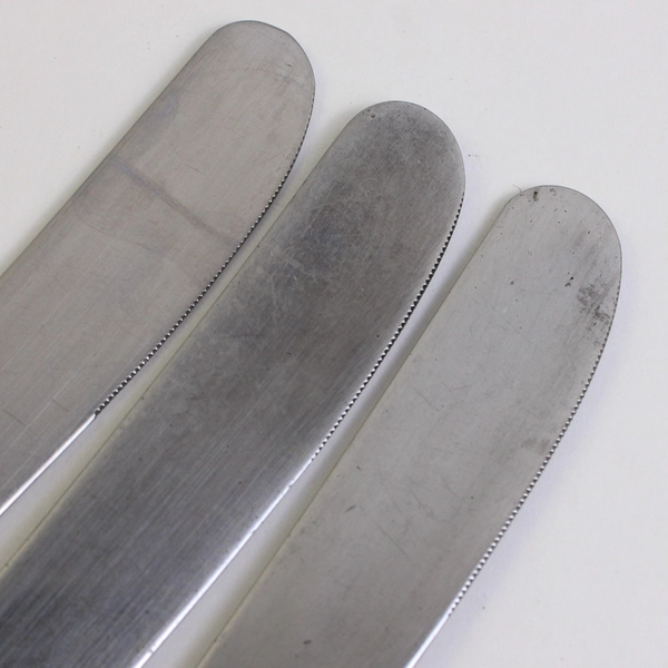 Lot of 3 Oneida Silver Independence (Stainless) Flatware Hollow Pistol Knife