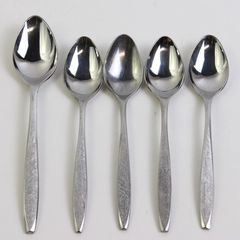 Lot Of 5 Ekco Silver Corsair (Stainless) Flatware 4 Teaspoons 1 Oval Soup Spoon