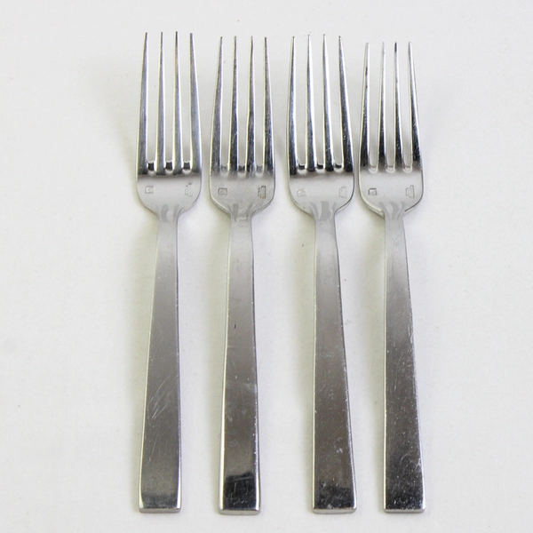 Lot Of 4 Sant Andrea Elevation Stainless Flatware 4 Salad Forks 7.75" Long