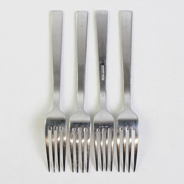 Lot Of 4 Sant Andrea Elevation Stainless Flatware 4 Salad Forks 7.75" Long