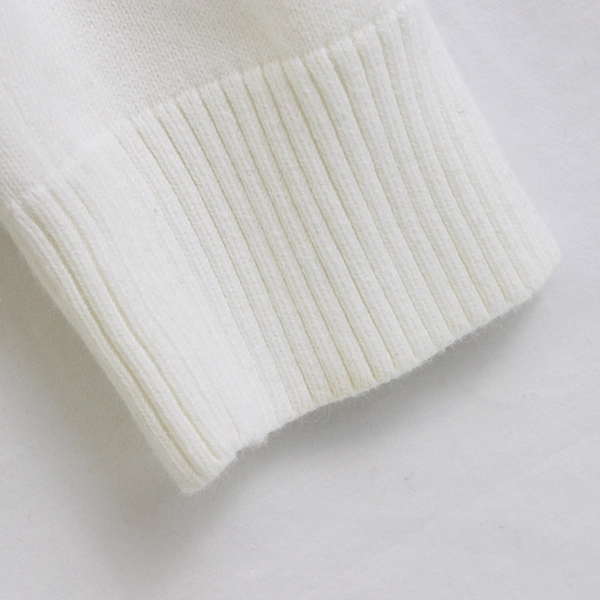 Christine Alexander Bedazzled White Shawl Neck Sweater Women's Size Medium