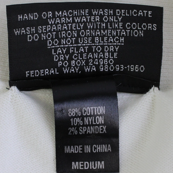 Christine Alexander Bedazzled White Shawl Neck Sweater Women's Size Medium