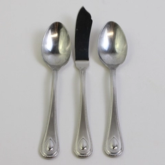 Lot Of 3 Lenox French Perle (Stainless) Flatware 2 Teaspoons & 1 Butter Knife