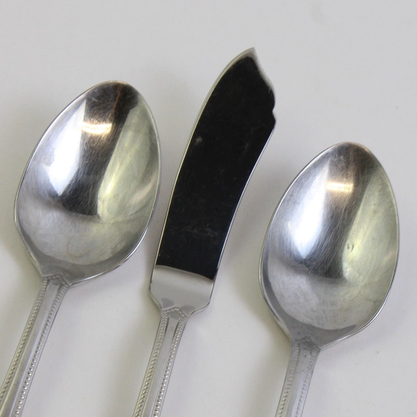 Lot Of 3 Lenox French Perle (Stainless) Flatware 2 Teaspoons & 1 Butter Knife