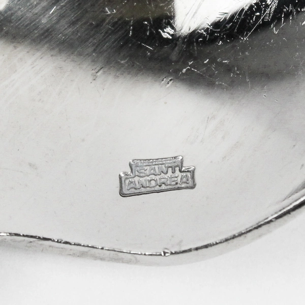 Lot Of 5 Sant Andrea Rossini (Stainless) Flatware Round Soup Spoons 6.75" Long