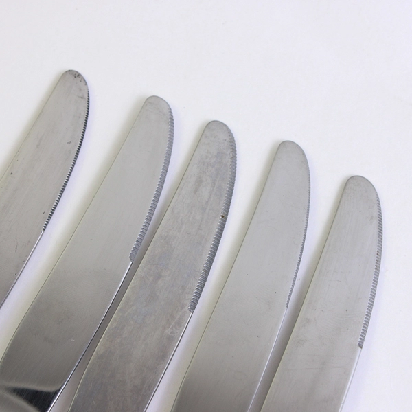 Lot of 5 Oneida Silver Renoir-Pembrooke (Stainless) Flatware Modern Hollow Knife