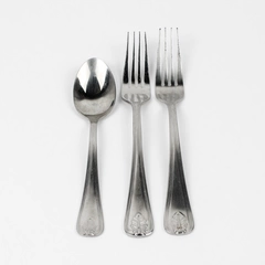Lot Of 3 Martha Stewart Versailles (Stainless) Flatware 2 Dinner Forks & 1 Spoon