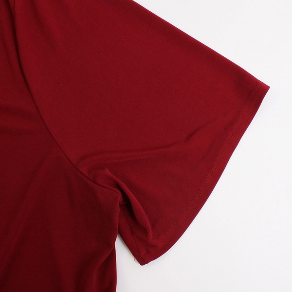 Maggie Barnes Maroon Red Short Sleeve Sequin Blouse Women's Size 1X