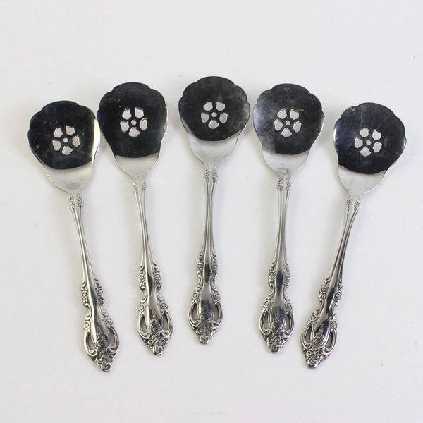 Lot of 5 Oneida Community Brahms (Stainless) Flatware Large Solid Jelly Server