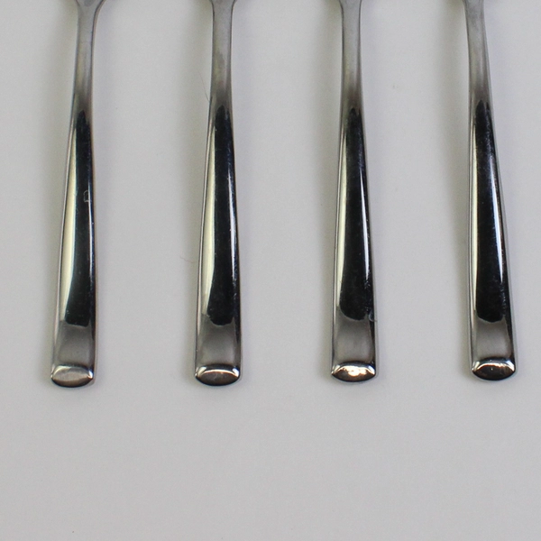 Lot of 4 Mikasa Addison (Stainless) Flatware Oval Soup Spoon 8" Long