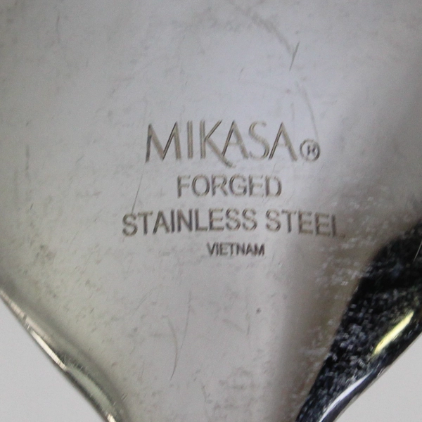 Lot of 4 Mikasa Addison (Stainless) Flatware Oval Soup Spoon 8" Long