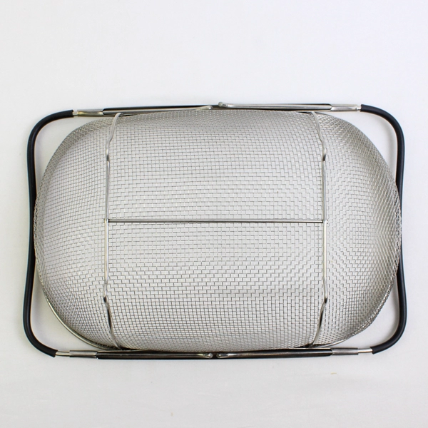 Over The Sink Oval Colander Kitchen Strainer Retractable Handle