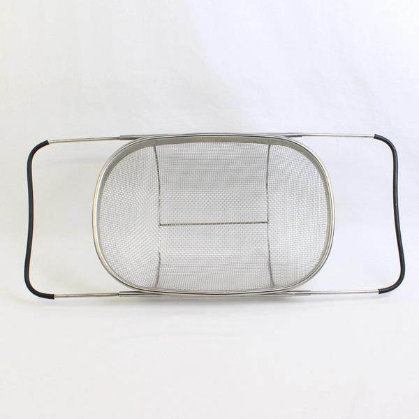 Over The Sink Oval Colander Kitchen Strainer Retractable Handle