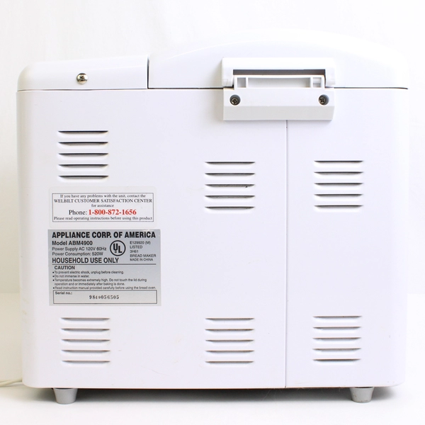 Welbilt The Bread Machine White Breadmaker ABM4900 120V