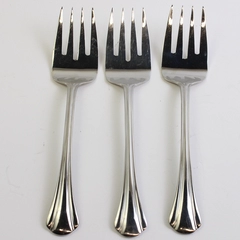 Lot of 3 Pfaltzgraff Margate (Stainless) Flatware Cold Meat Fork Large