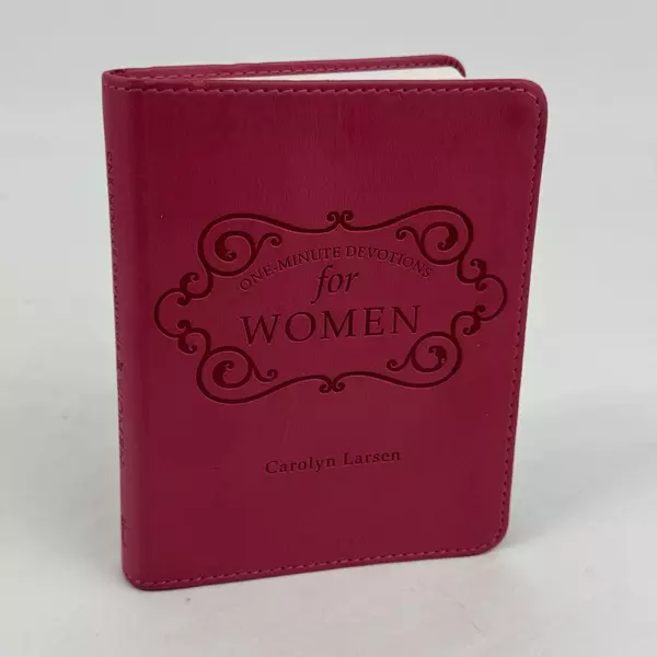 One-Minute Devotions for Women Pink Faux Leather by Carolyn Larsen