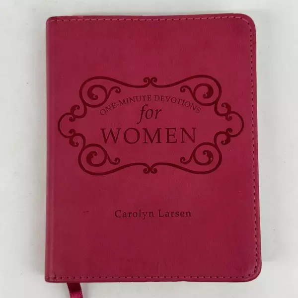 One-Minute Devotions for Women Pink Faux Leather by Carolyn Larsen