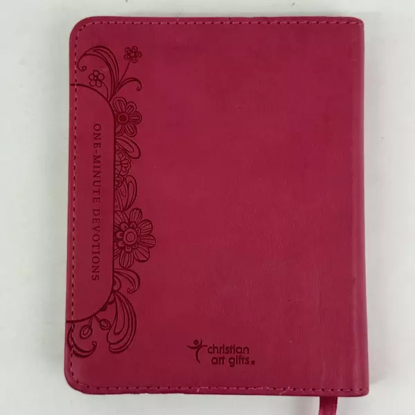 One-Minute Devotions for Women Pink Faux Leather by Carolyn Larsen