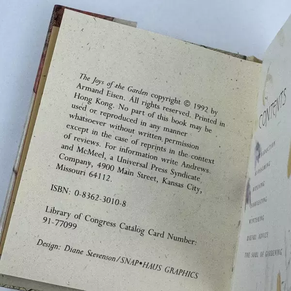 The Joys of the Garden by Ariel Books Staff and Ariel 1992 Mini Book