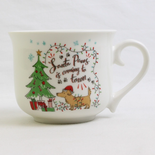 Pfaltzgraff Santa Paws is Coming to Town Dog Christmas Mug Cup by Wild Apple