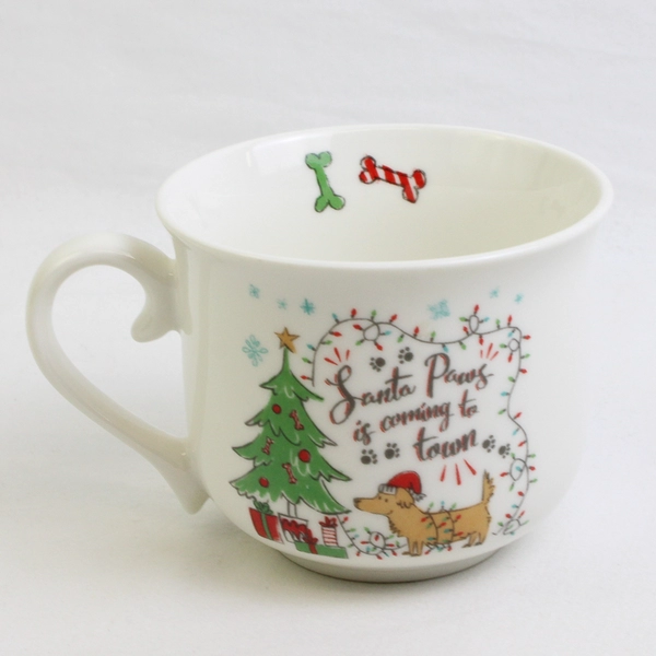 Pfaltzgraff Santa Paws is Coming to Town Dog Christmas Mug Cup by Wild Apple