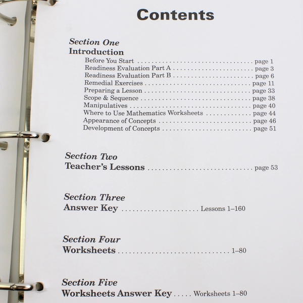 Horizons Mathematics 1 Teacher Handbook Sareta A Cummins 3-Ring Complete 1991