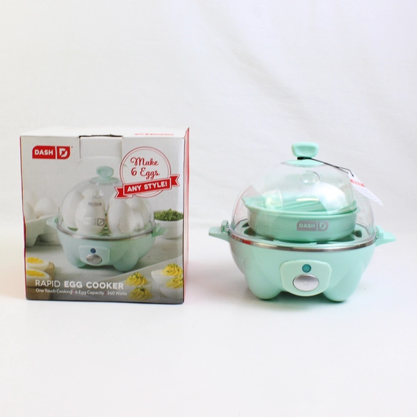 Dash Turquoise Rapid Egg Cooker 6 Egg Capacity Auto Shut Off Model DE005AQ
