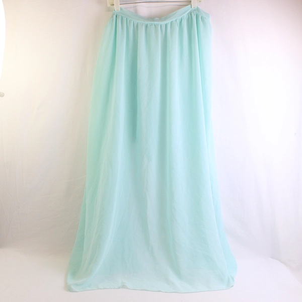 Sheer Seafoam Green Maxi Wrap Skirt Women's Size XL