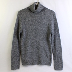 Great Northwest Black and White Marled Knit Turtleneck Sweater Women's Sz Medium