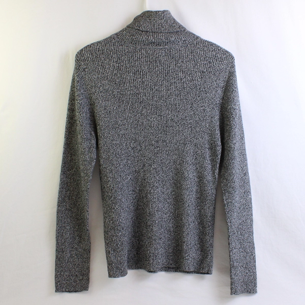 Great Northwest Black and White Marled Knit Turtleneck Sweater Women's Sz Medium