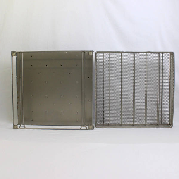 Unbranded Coffee Pod Silver/Black Metal Storage Drawer Organizer 13.5" x 13"