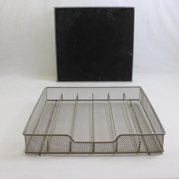 Unbranded Coffee Pod Silver/Black Metal Storage Drawer Organizer 13.5" x 13"