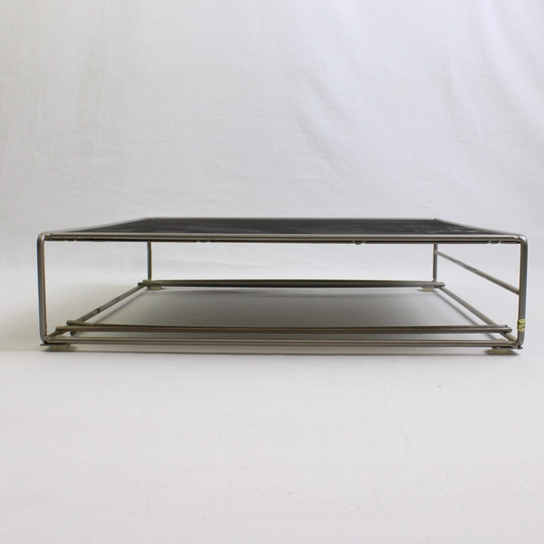 Unbranded Coffee Pod Silver/Black Metal Storage Drawer Organizer 13.5" x 13"