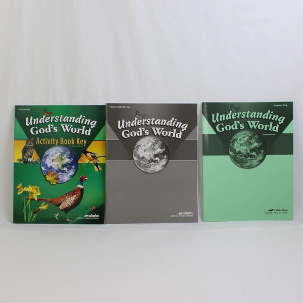 Understanding God's World 4 Lot of 3 Teacher Answer Books Grade 4 PB 2016-2018