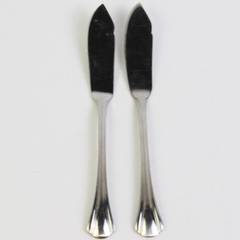 Lot of 2 Pfaltzgraff Margate (Stainless) Flatware Handle Master Butter Knives