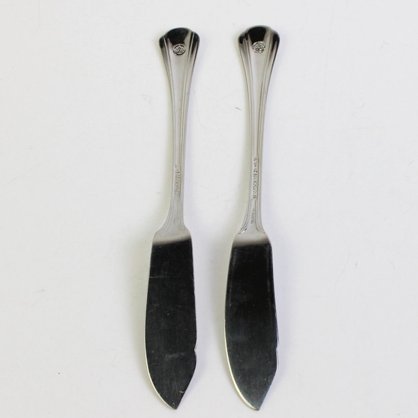 Lot of 2 Pfaltzgraff Margate (Stainless) Flatware Handle Master Butter Knives