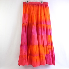 VTG Stephanie Thomas Sport Pink and Orange Ombre Maxi Skirt Women's Sz 16