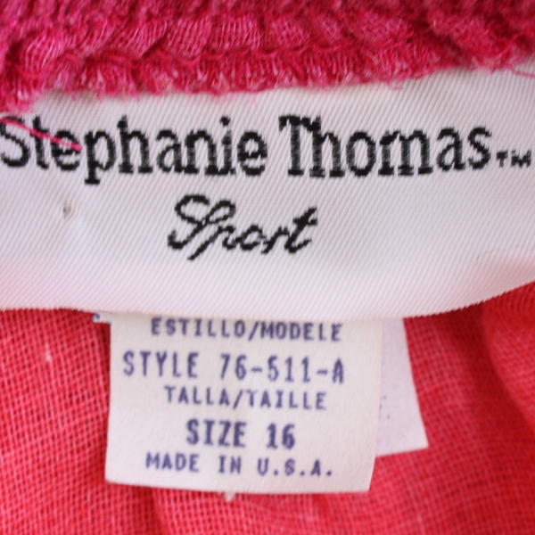 VTG Stephanie Thomas Sport Pink and Orange Ombre Maxi Skirt Women's Sz 16