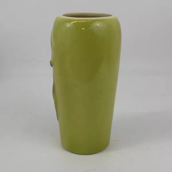 Vintage Royal Copley Vase Chartreuse Green Leaf Design 9.5 Inch