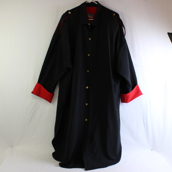 Thomas O. Sport Black and Red Trench Coat Women's Size 18W