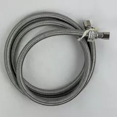 Eastman 5 Foot 3/8 Inch Metal Flexible Water Hose With 1/4 Inch Connectors