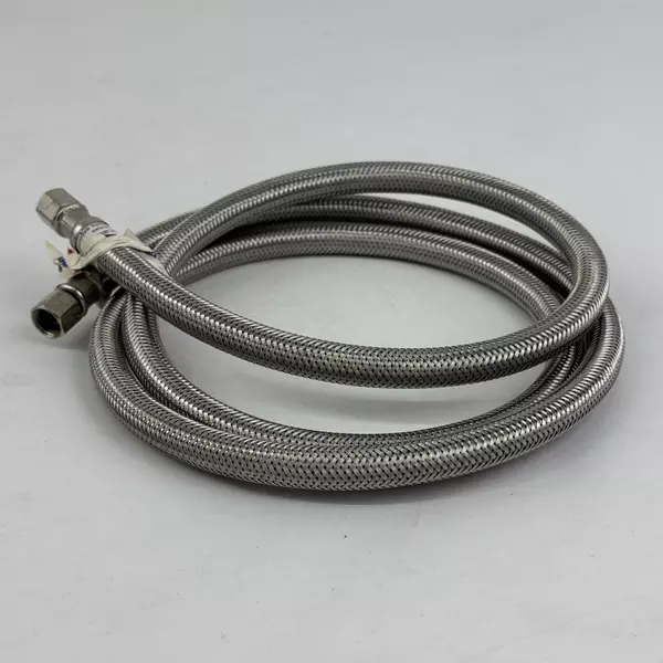 Eastman 5 Foot 3/8 Inch Metal Flexible Water Hose With 1/4 Inch Connectors