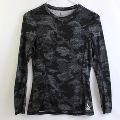 Reebok Gray Camo Long-Sleeve Athletic Shirt Women's Size Small