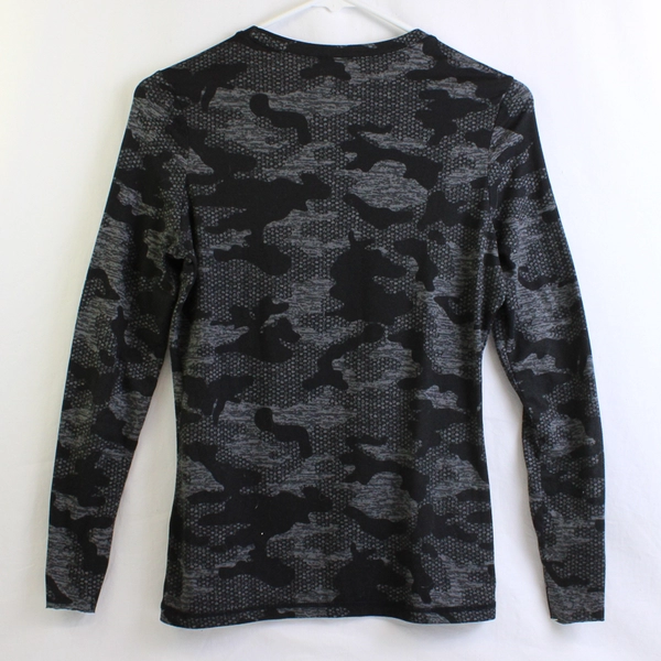 Reebok Gray Camo Long-Sleeve Athletic Shirt Women's Size Small