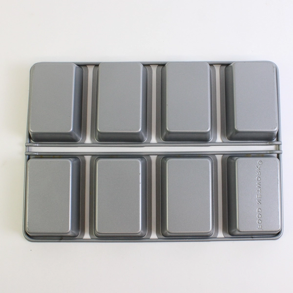 Food Network Metal Baking Loaf Pan/Dish 6 Rectangular Holes 9.25" x 13"