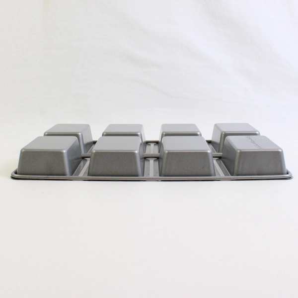 Food Network Metal Baking Loaf Pan/Dish 6 Rectangular Holes 9.25" x 13"