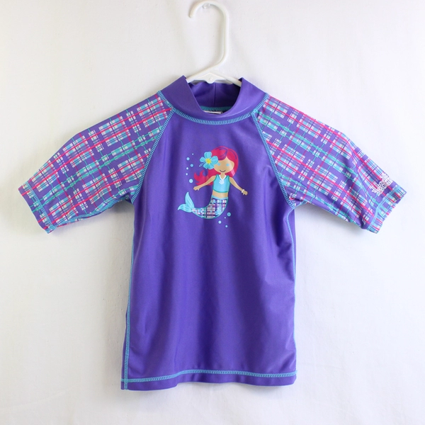UV Skinz Mermaid Graphic Purple Swim Shirt Girls' Size 6