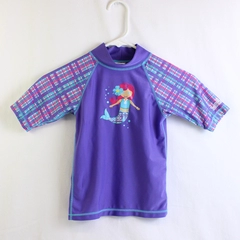 UV Skinz Mermaid Graphic Purple Swim Shirt Girls' Size 6